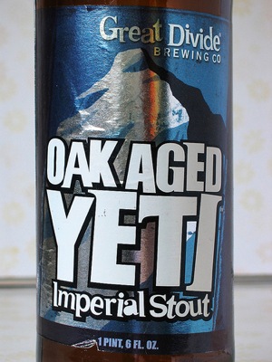 Great Divide Brewing Oak Aged Yeti Imperial Stout Glass Beer Bottle 1 Pint  Brew